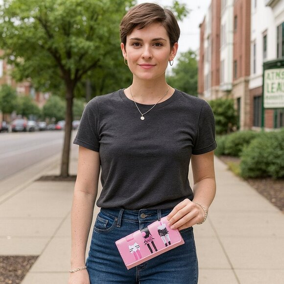 NEW Sweet Cats Wallet - Pink - Picture 1 of 8